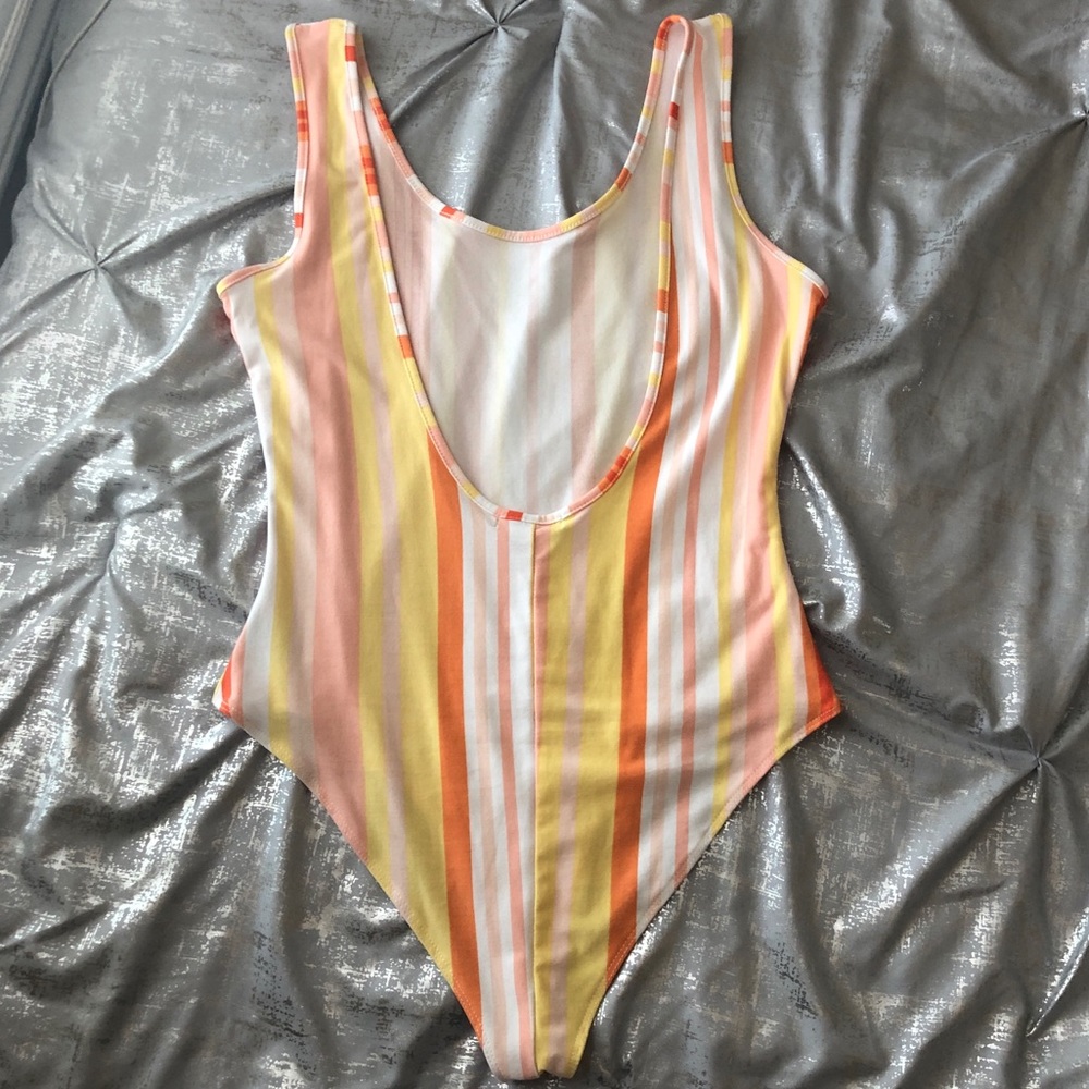 cute bodysuit with a deep u open back design